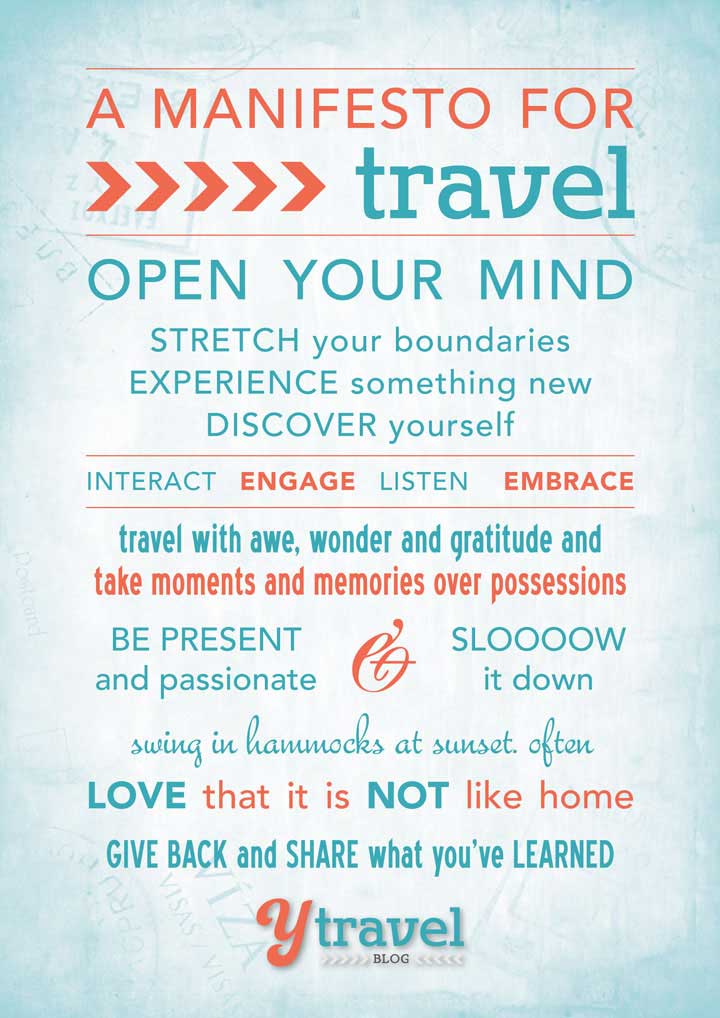 Our Travel Manifesto - 10 Principles to Make Your Travels Memorable 