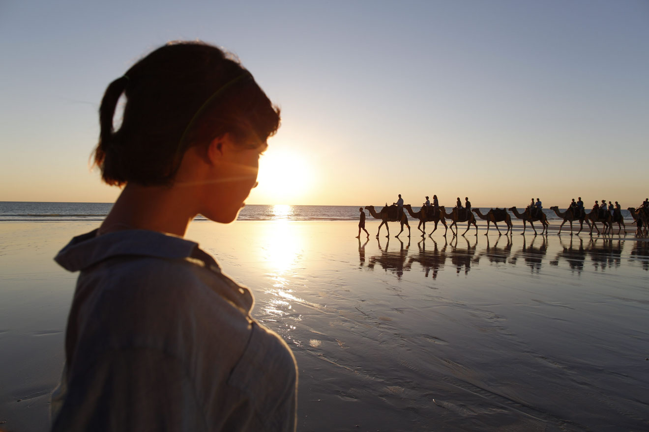 Camel Train at sunset Things to Do in Broome during weekends