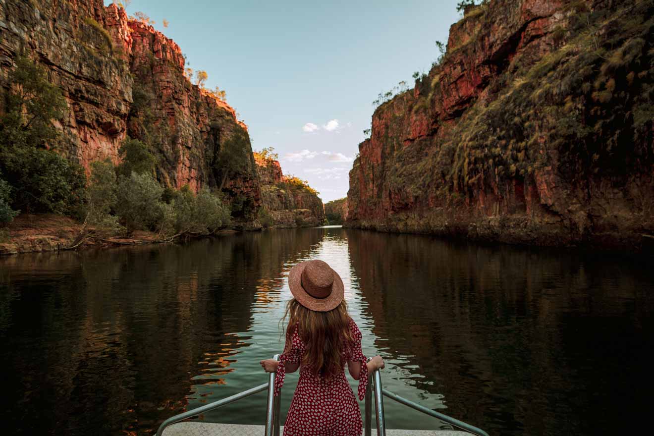 Sunrise illuminates Katherine Gorge Day Trips from Darwin shore excursions