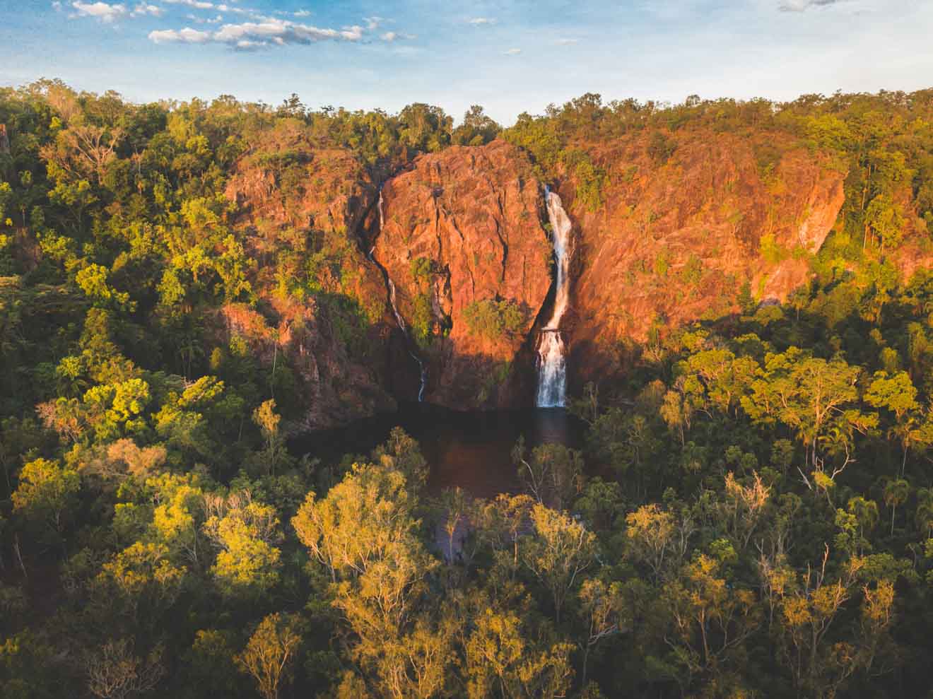 Wangi Falls from above self drive day trips from darwin