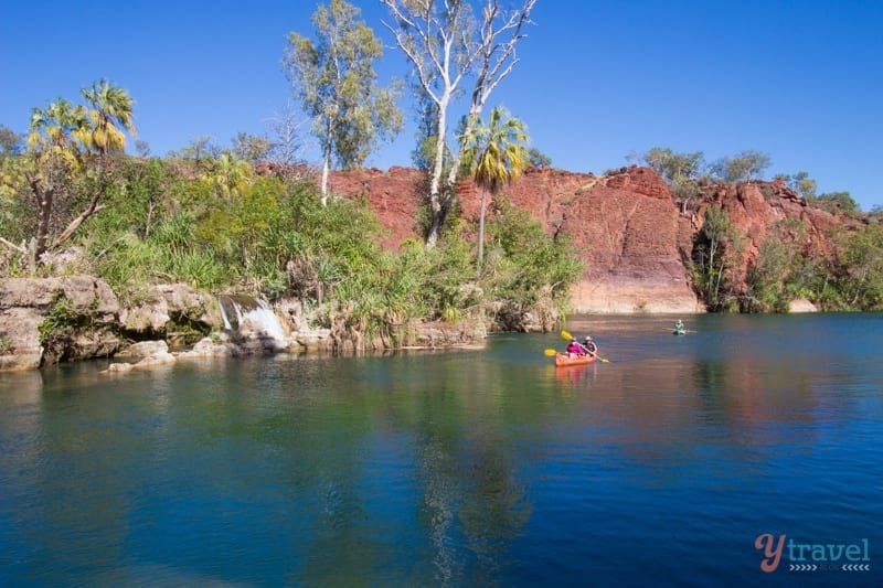 A body of water surrounded by trees