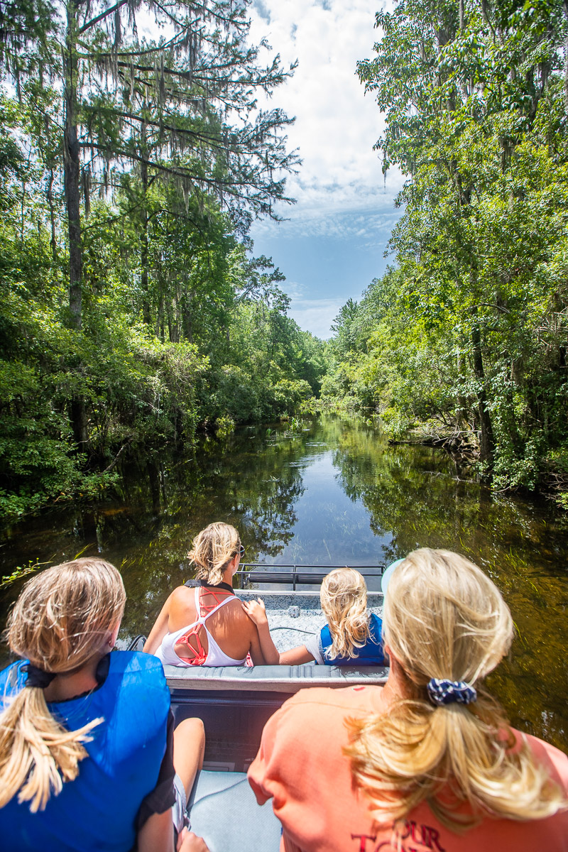 Airboat tour on the Wacissa River, Florida