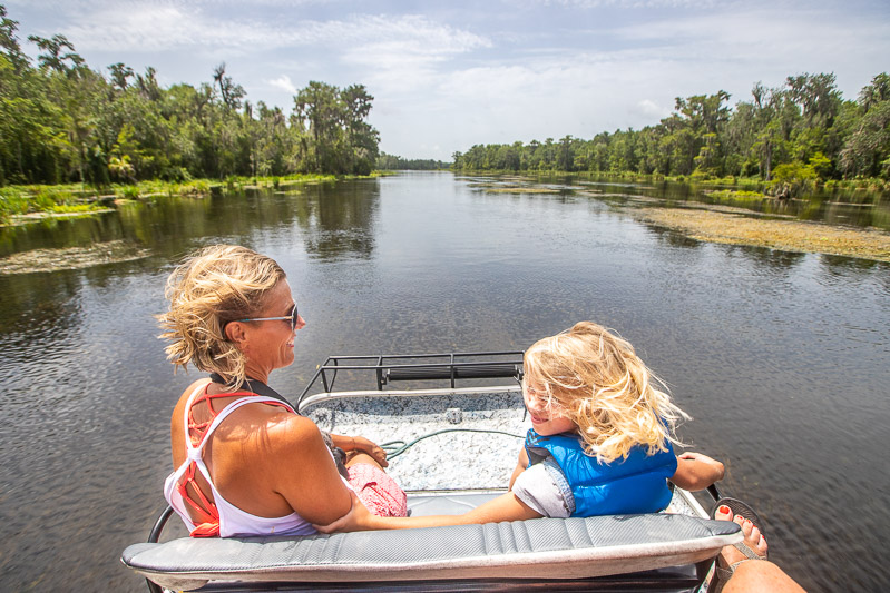 Airboat the Wacissa River, Florida