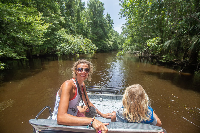 Airboat ride on the Wacissa River, Florida