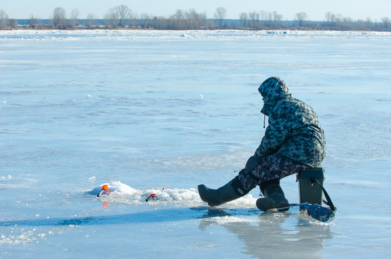 Ice fishing in Colorado