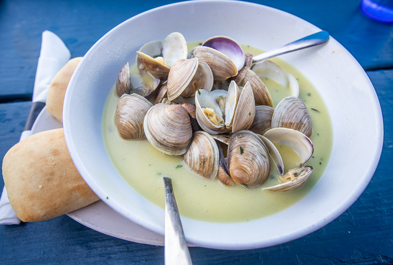 Clams at Steamers Restaurant