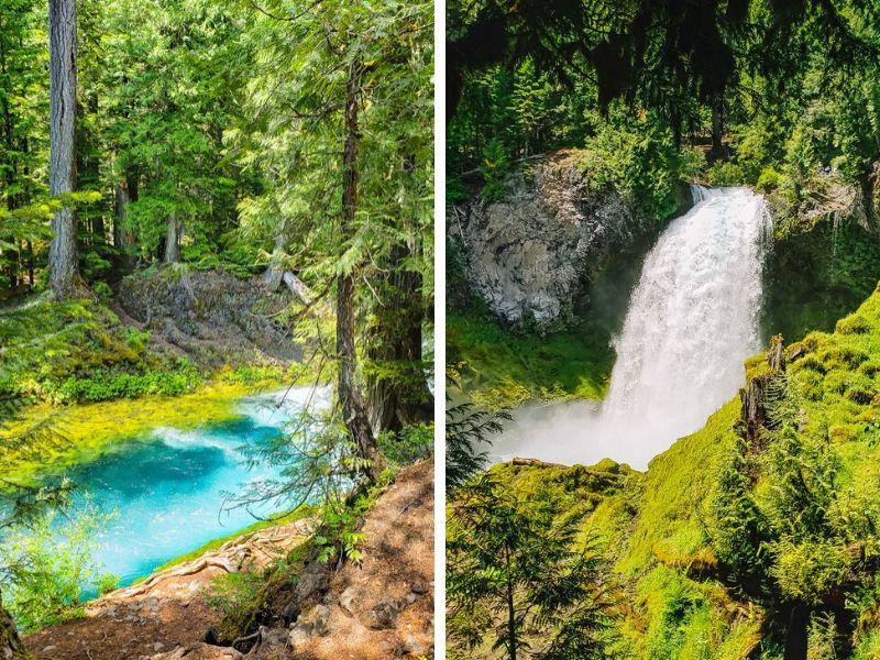 Koosah and Sahalie Falls. McKenzie River Trail