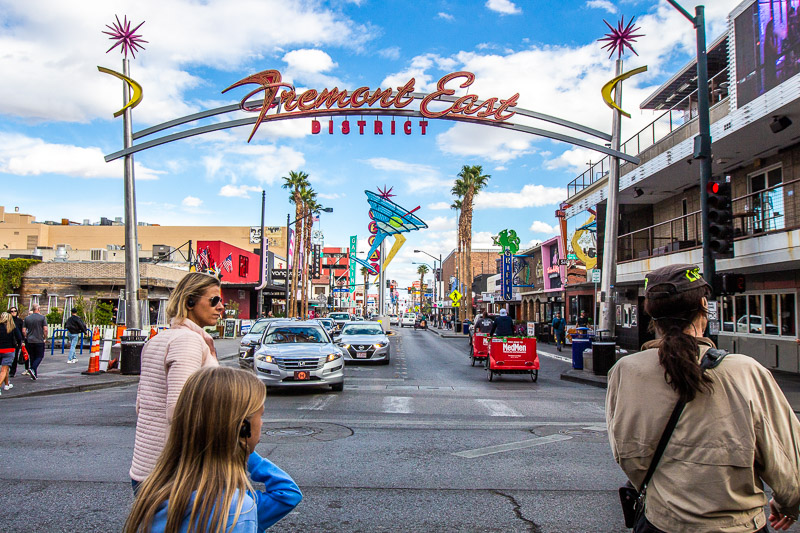 Exploring downtown Las Vegas