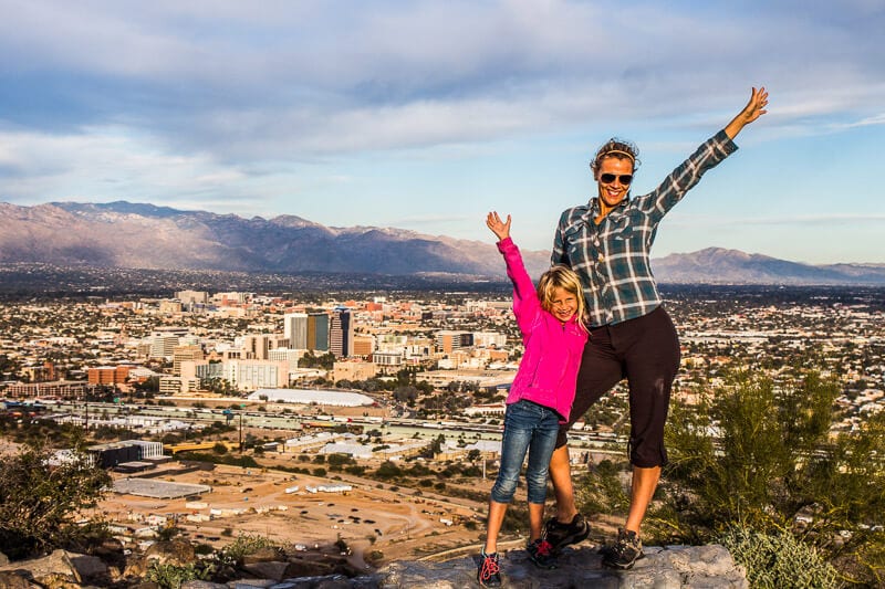 Climb up A-Mountain to overlook Downtown Tucson