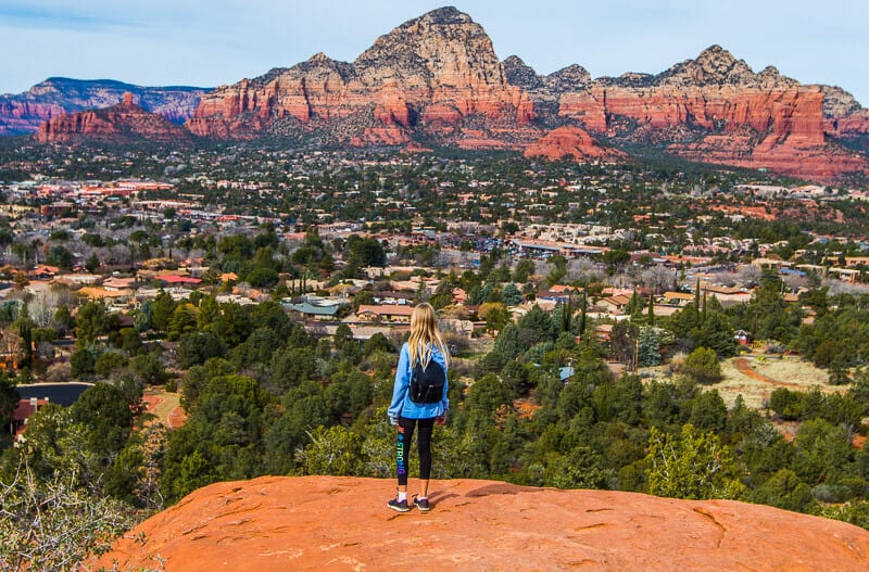 kalyra looking at the view Airport Mesa Vortex