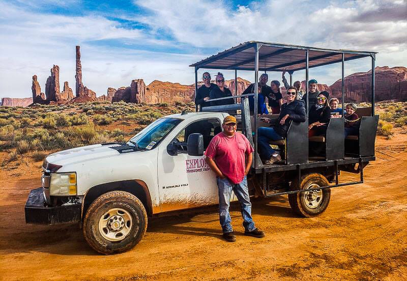 Taking a tour with a Navajo Guide