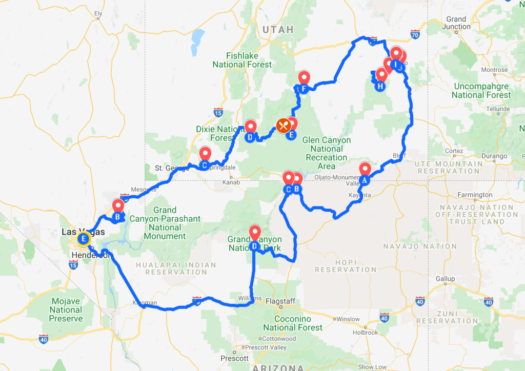 3 week southwest usa road trip