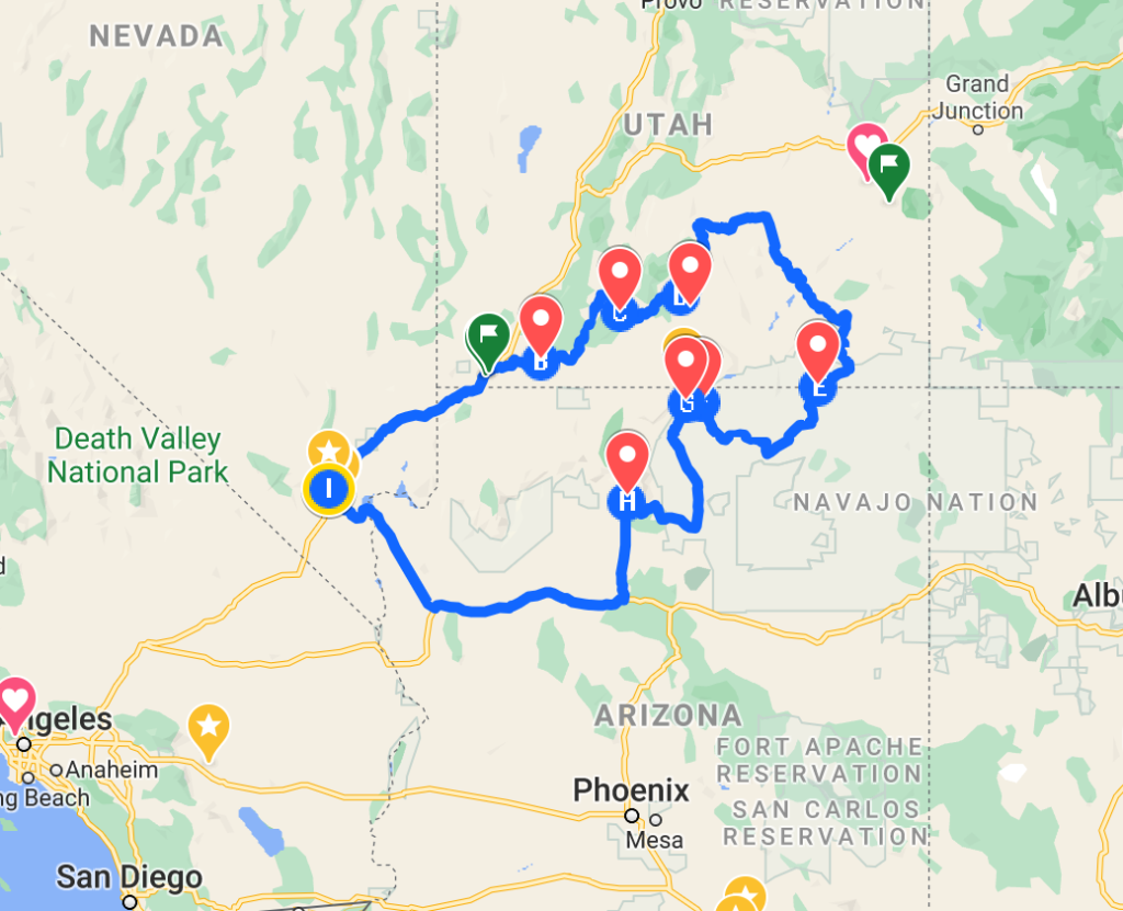 southwest usa 2 week road trip