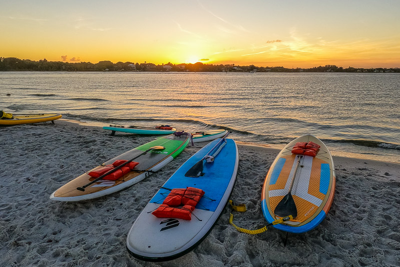 Sunset paddle board was one of our favorite things to do in Martin County, Florida