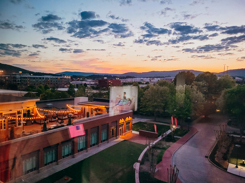 Sunset from Chattanoogan hotel 