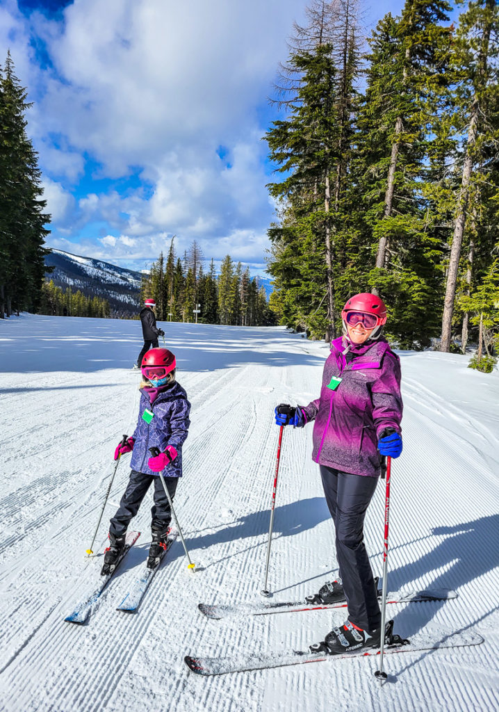 Skiing Lookout Pass in Idaho