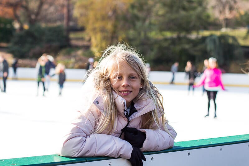 Ice skating with kids Wollman Rink CEntral Park