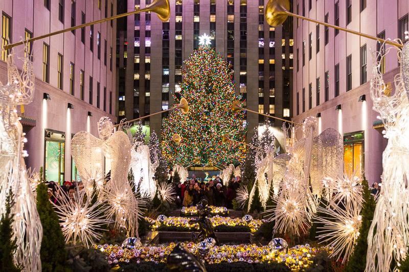 Rockefeller Plaza New York City at Christmas