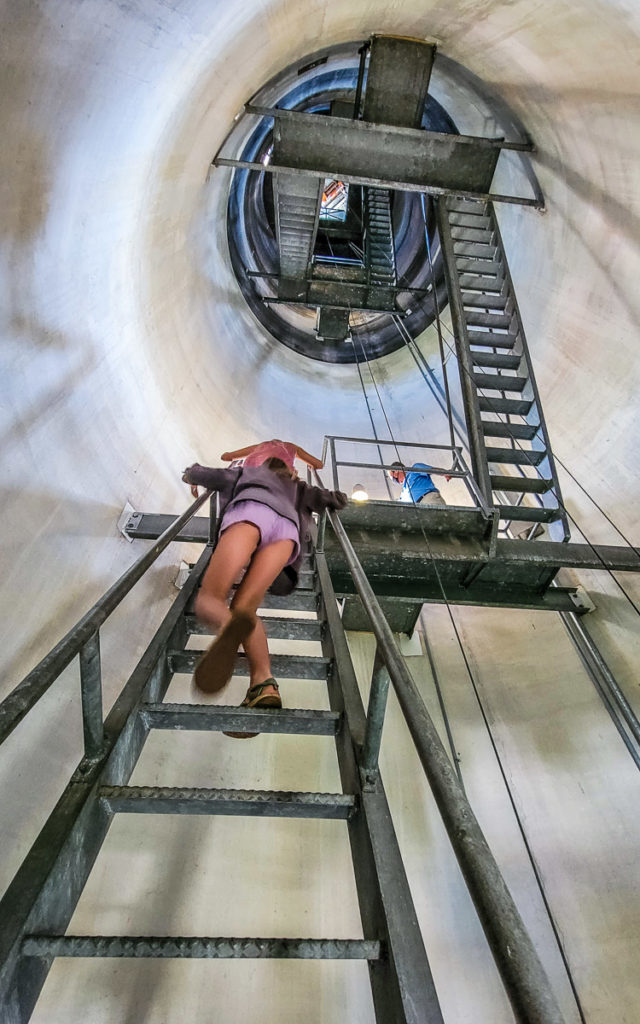 Climbing up Oak Island Lighthouse