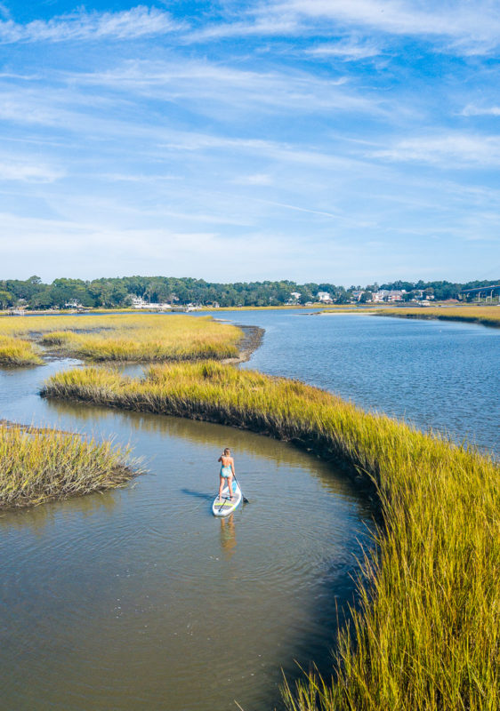 Stand up paddle boarding, Ocean Isle, Brunswick Islands