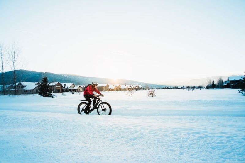 fat tire biking idaho winter activity