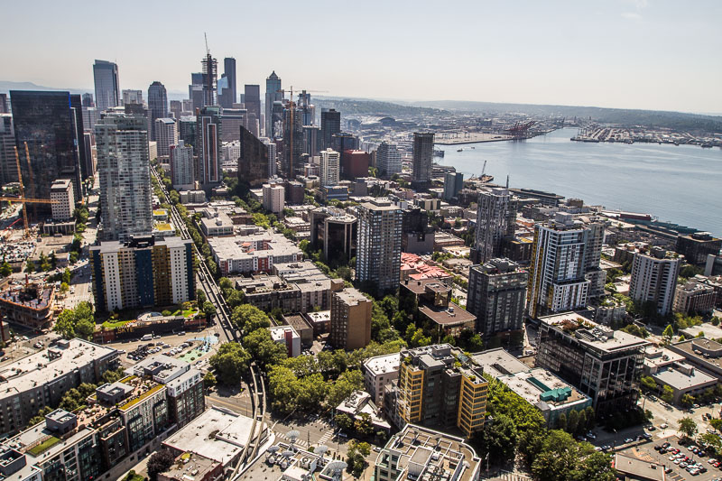 Space needle views of Seattle