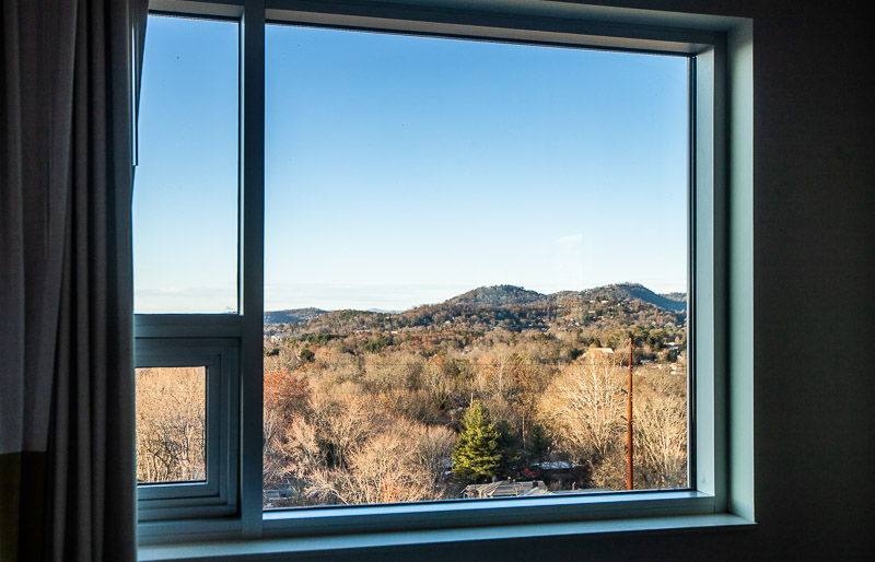 Mountain views from Hotel Indigo, Asheville