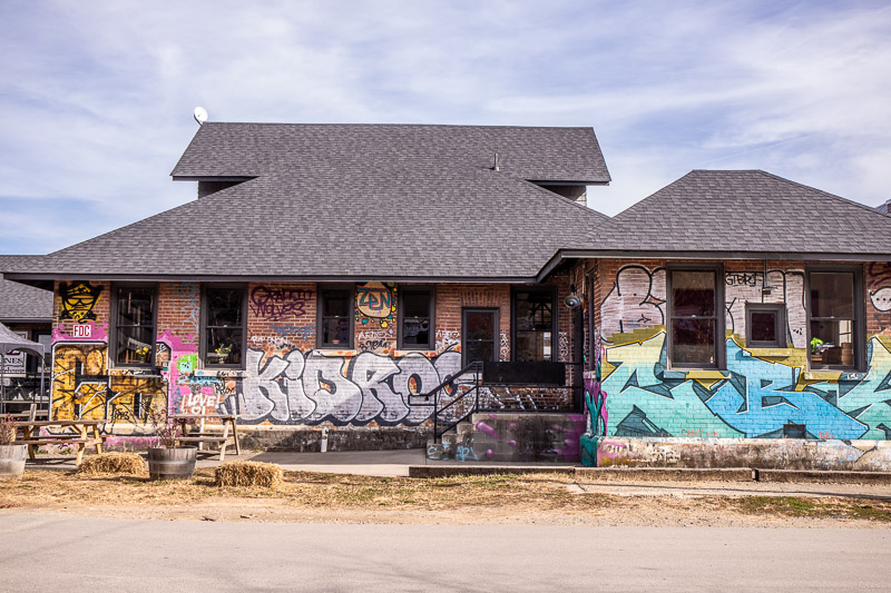 graffiti wrapped building 12 bones asheville