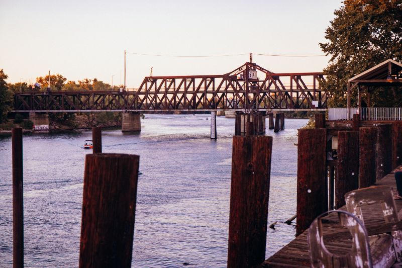 Sacramento promenade view of bridge