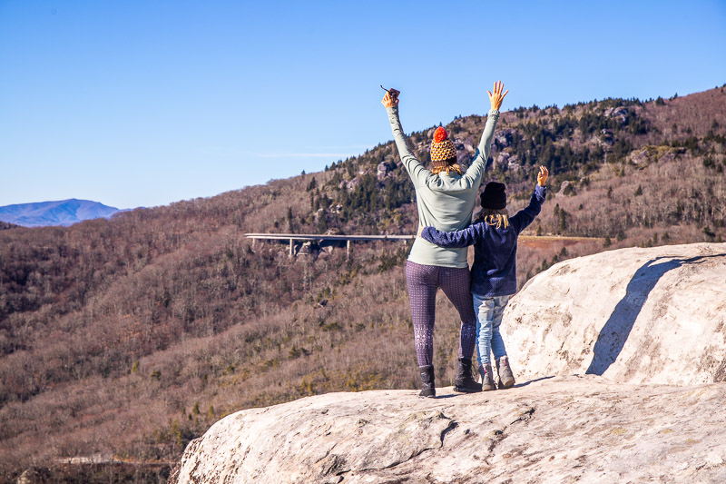 woman and girl looking at the view Carolina