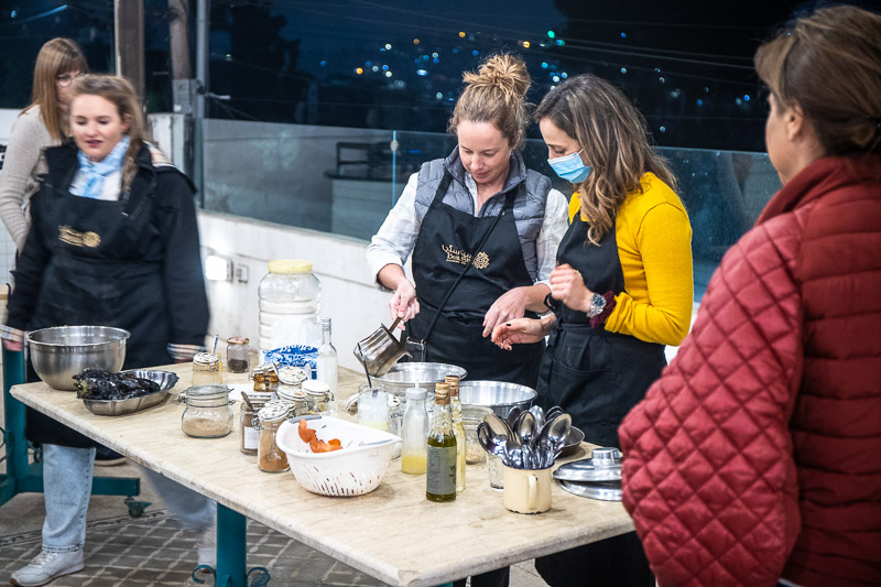 Jordanian woman leading a cooking class