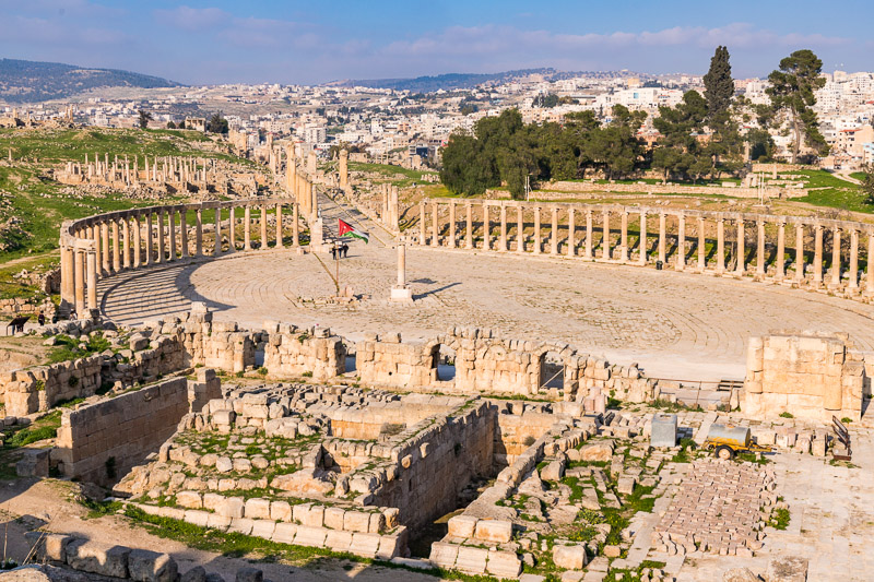 birds eye view of jerash