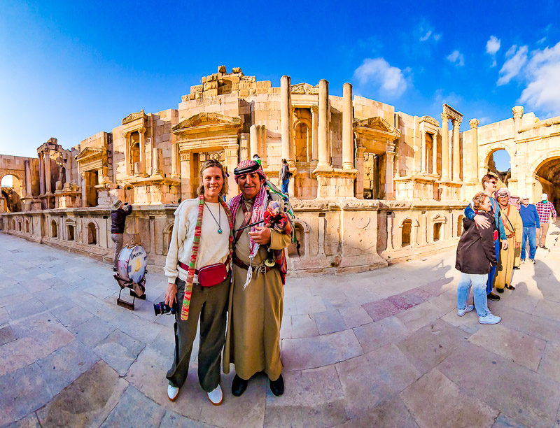 bagpipe player south theater of jerash