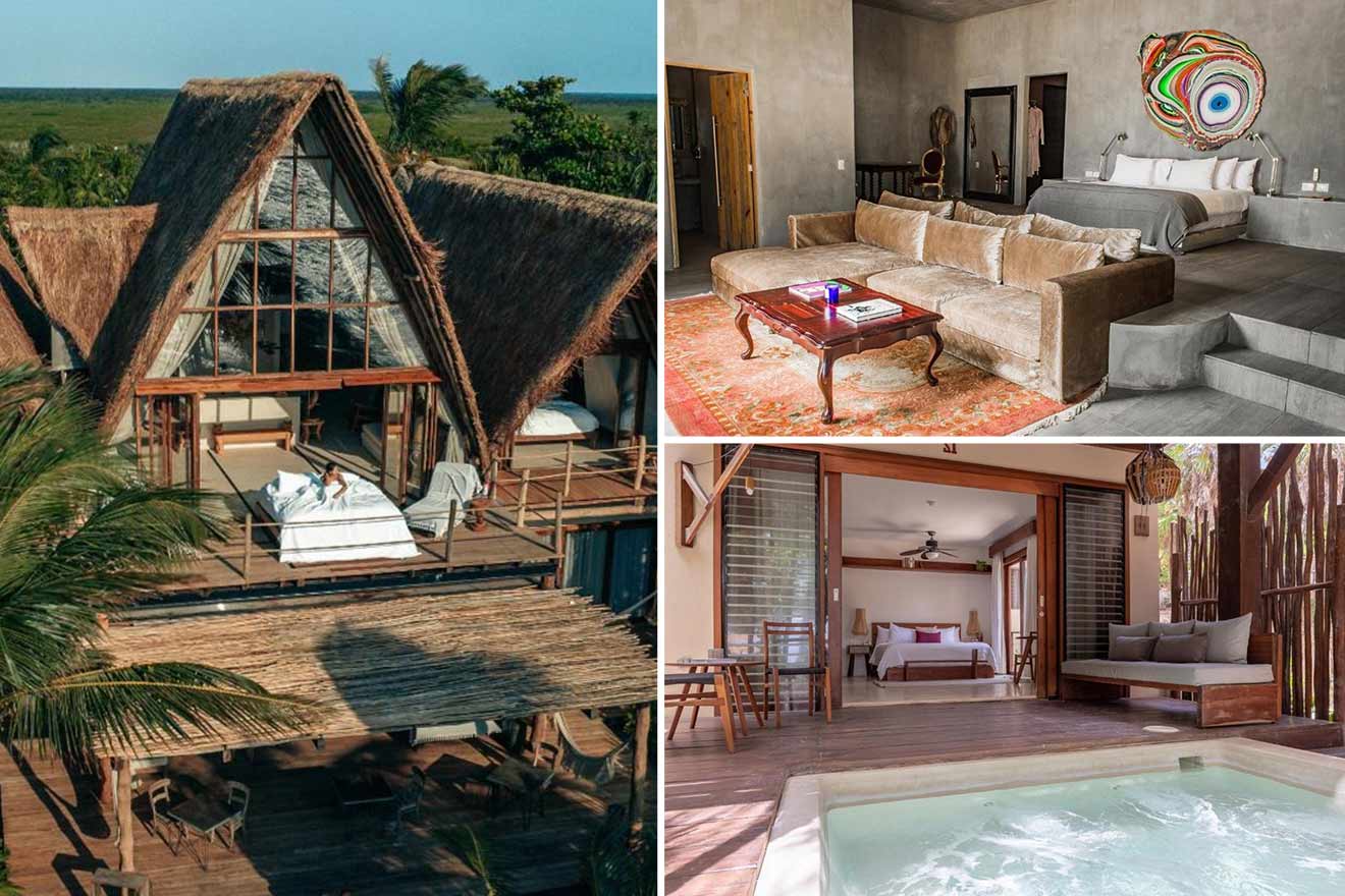 A collage of the best Tulum Boutique Hotels