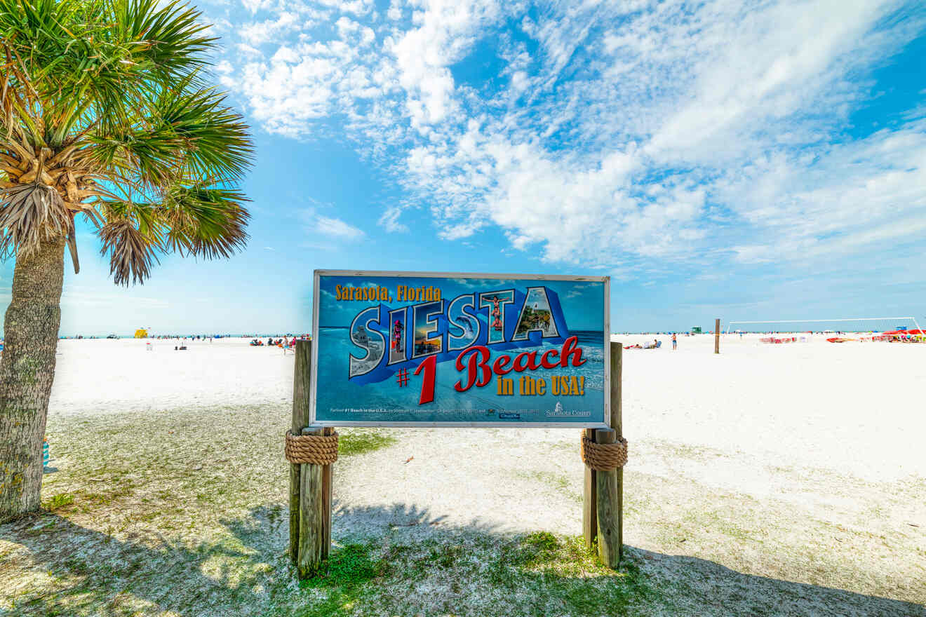 siesta key beach sign