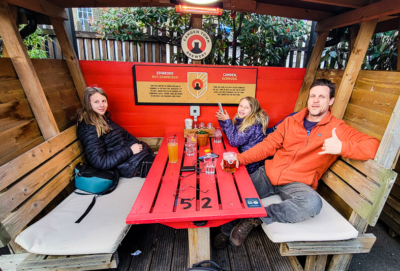 Lunch at the Edinboro Castle Pub in Camden