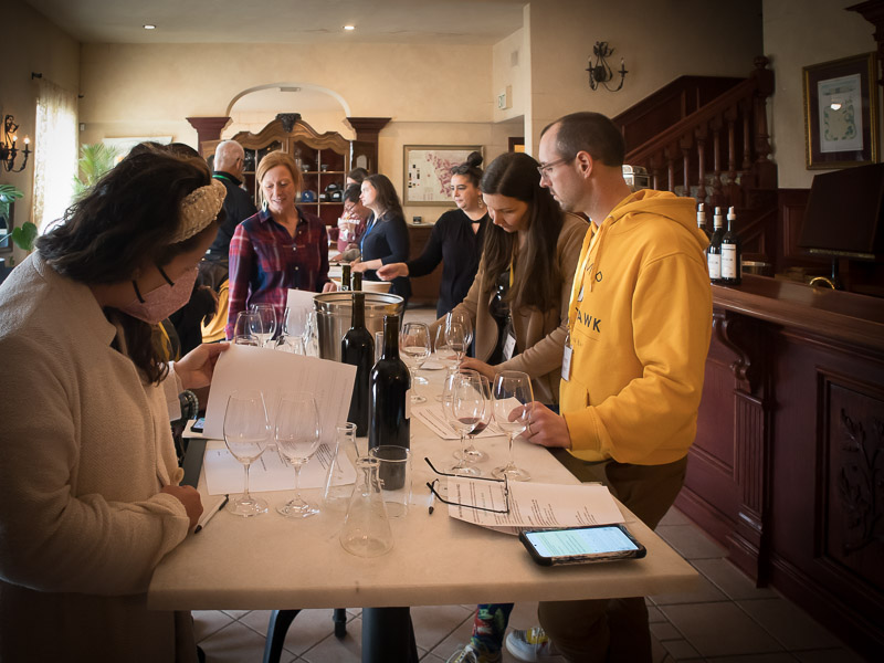 Wine blending class Hedges family estate