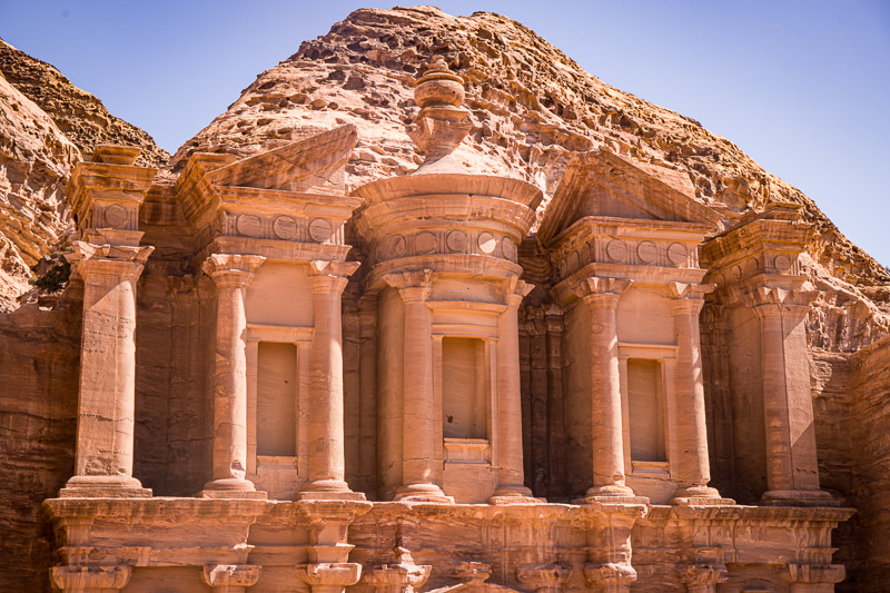 the monastery facade jordan