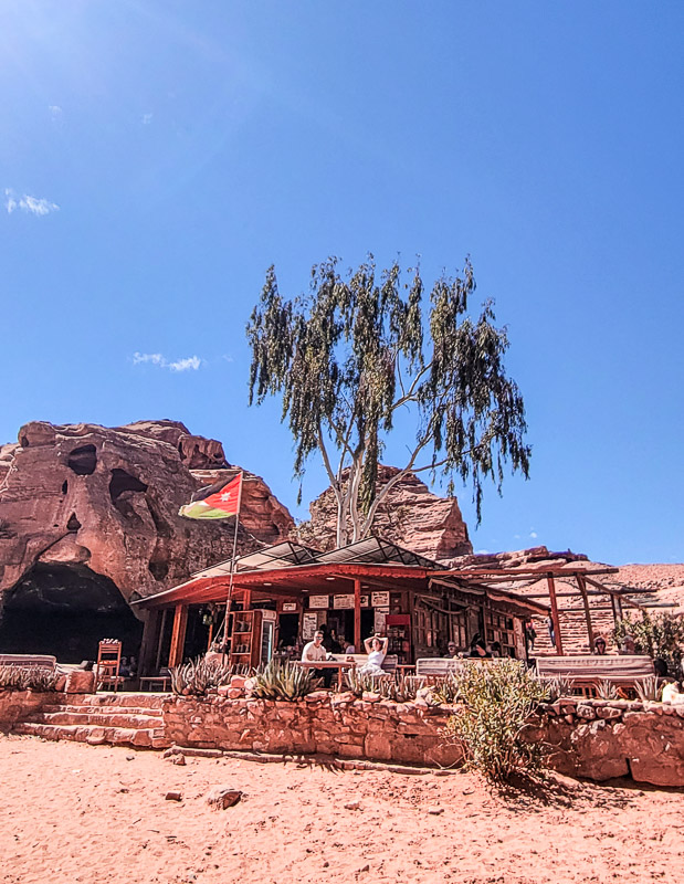 monastery cafe with gum tree