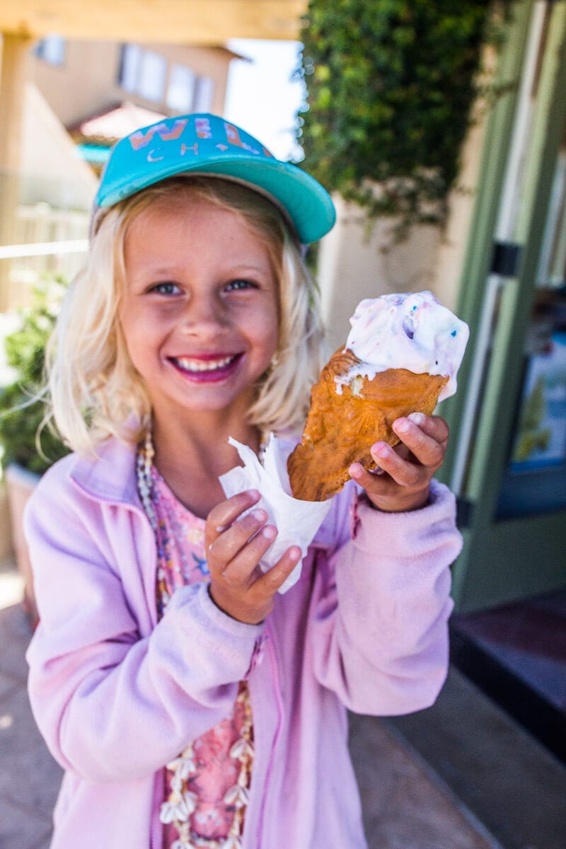 Yummy fish cone ice cream at Coastal Cone Ice Cream in Ventura, California