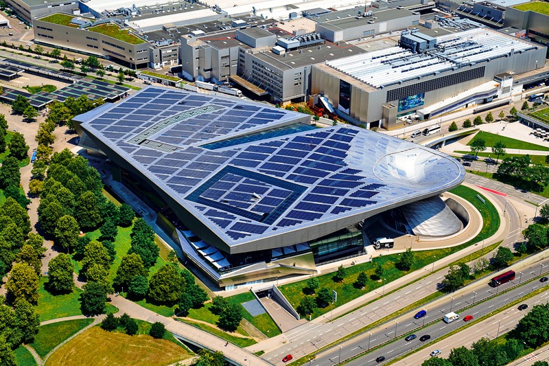 futuristic building of the BMW welt