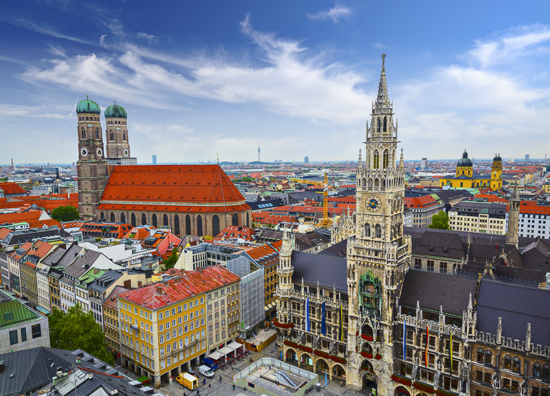 Munich, Germany skyline at City Hall