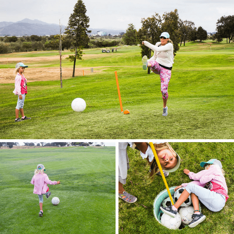 Foot golf at River Ridge Golf Club in Ventura