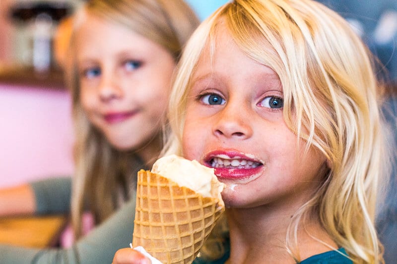 Yummy ice cream at The Parlour Ice Cream shop in Durham, North Carolina