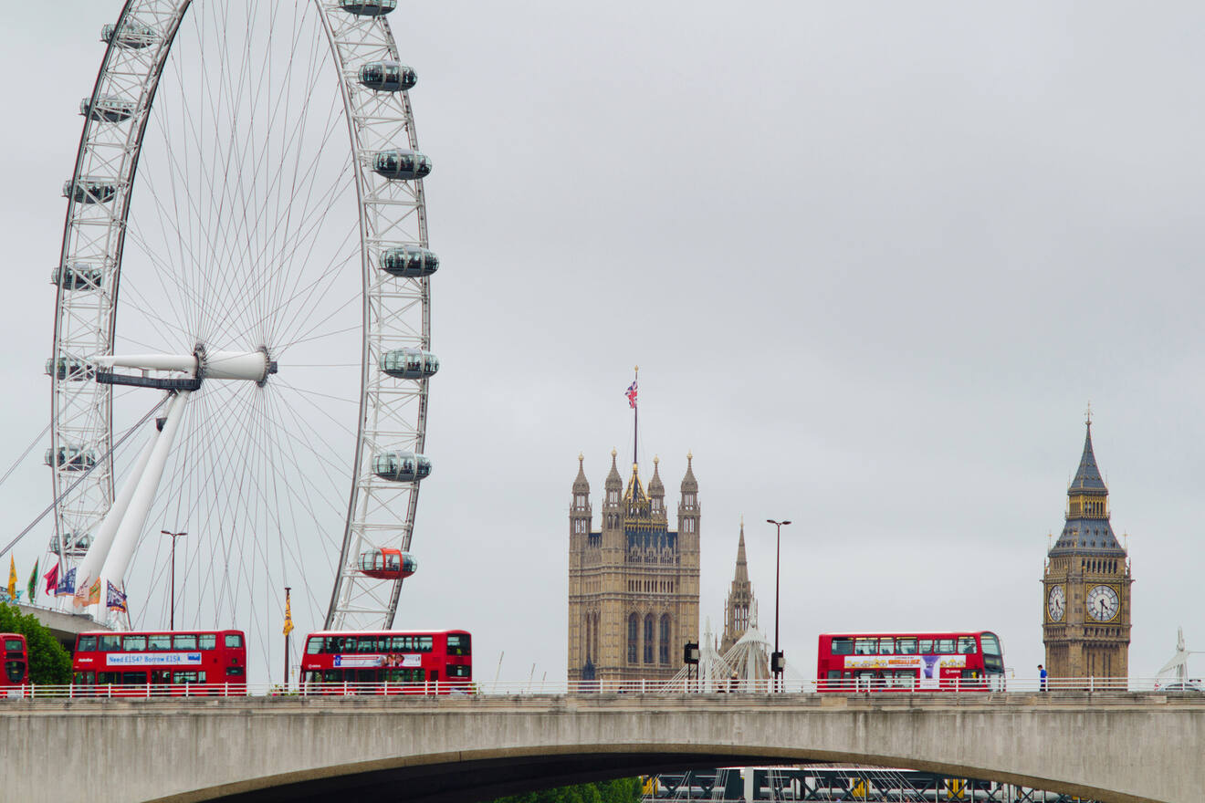 London Eye with Champagne