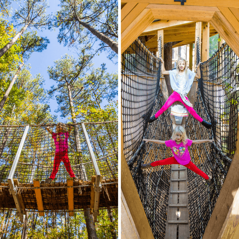 kids on a ropes course