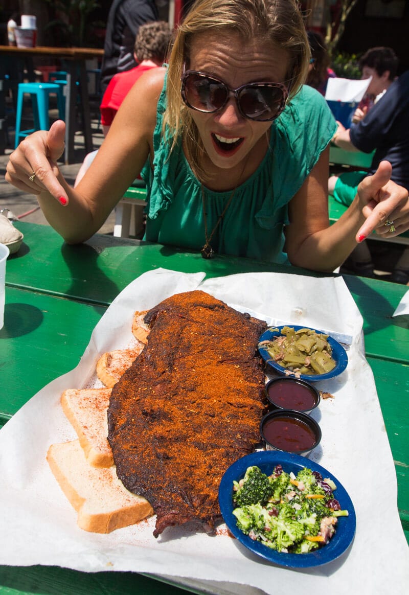 Lunch at Martin's BBQ Joint in Nashville, Tennessee