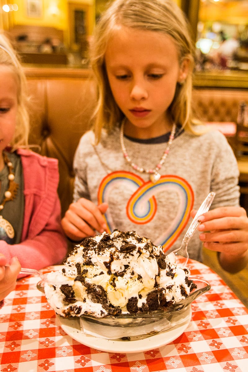 Double stuffed oreo supreme sundae at Sal & Mookie's Ice Cream Joint in Jackson, Mississippi