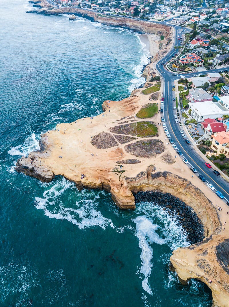 Sunset Cliffs in San Diego. One of the best places to visit in California to watch the sunset. 