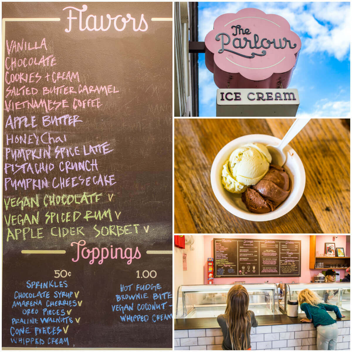 The Parlour ice creal shop in Durham, North Carolina.